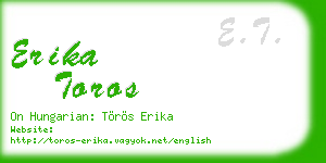 erika toros business card